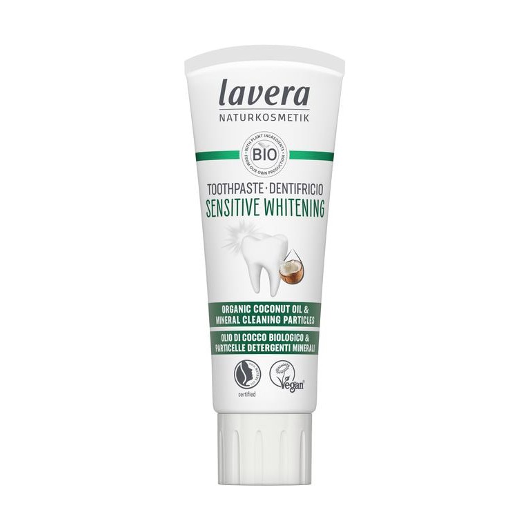 lavera Паста за зъби Whitening лице на продукта в анфас